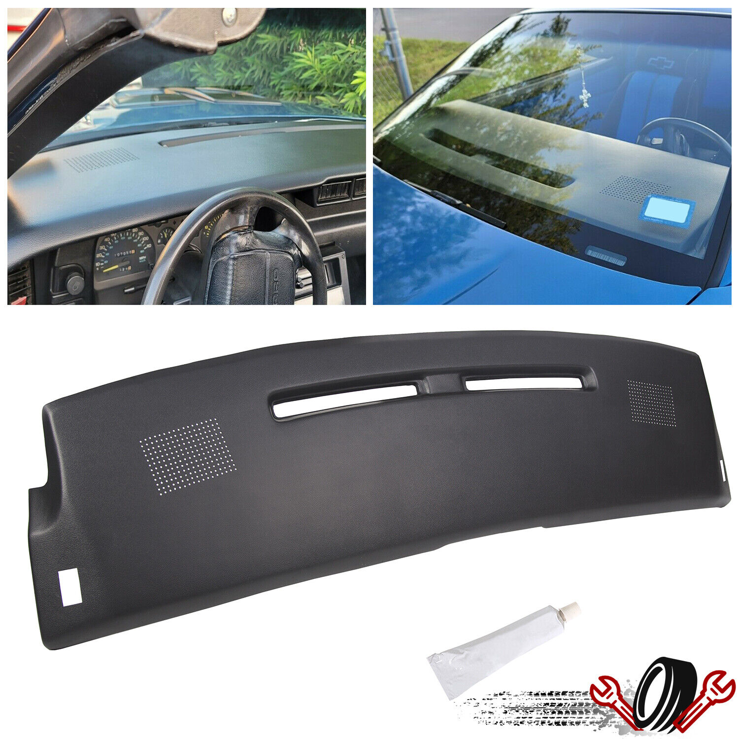 Fit For 1984-1992 84-92 Chevrolet Camaro Dash Pad Overlay Cover Textured Black