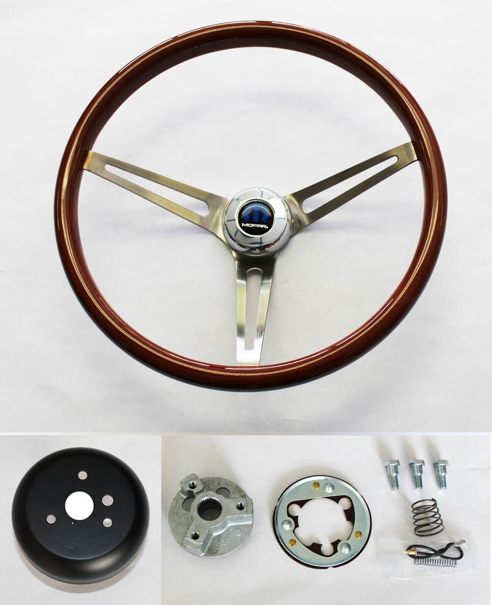 1968 1969 Charger Dart Coronet High Gloss Finish Wood Steering Wheel 15\