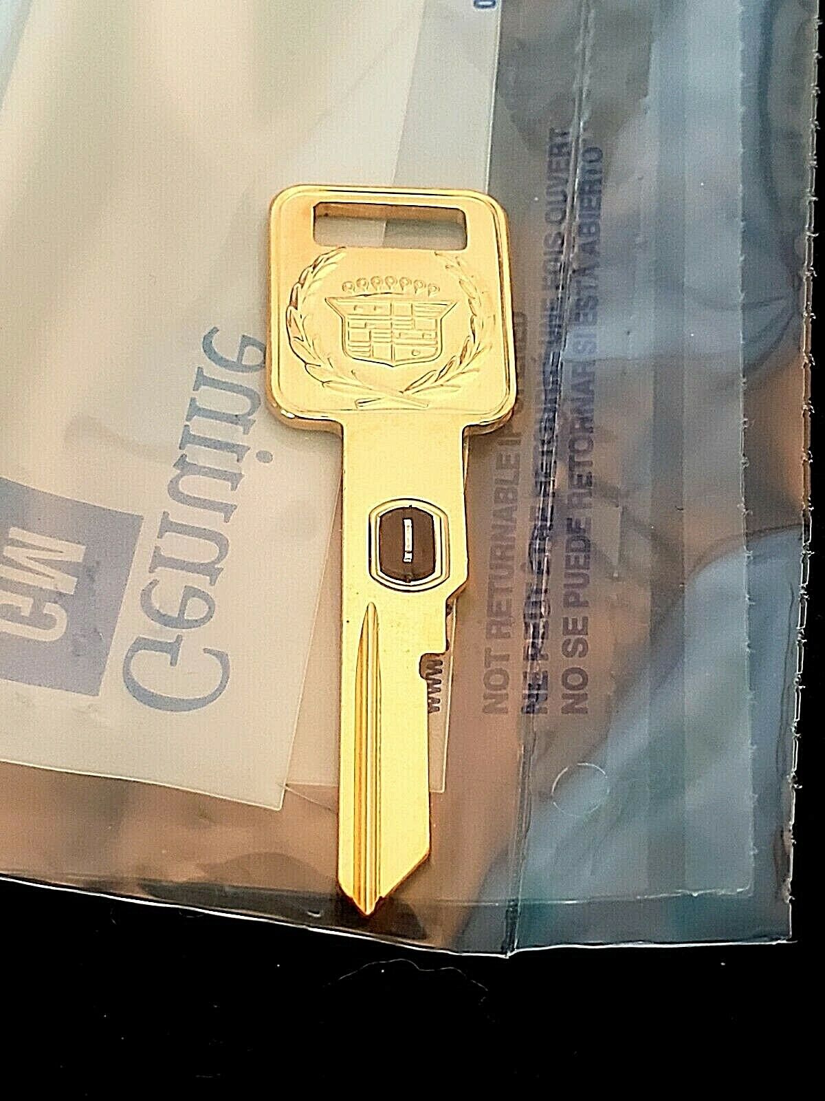Rare Cadillac Gold Key - #3 VATS Ignition key for Brougham, Fltwd, Eldo, & Sev