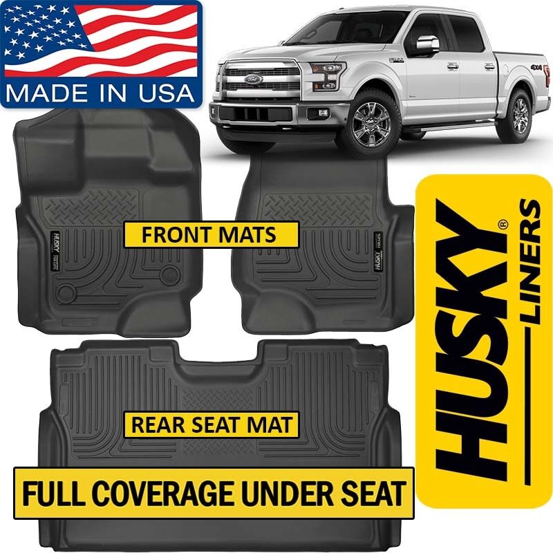 Husky Liners Weatherbeater Floor Mats 2015-2022 Ford F-150 SuperCrew Crew Cab