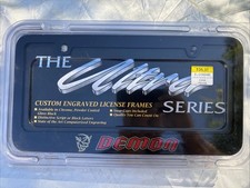 Dodge Demon Black License Plate Frame Red Demon Engraved Logo - Made in USA picture