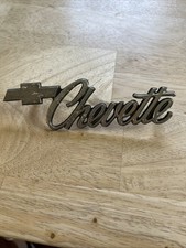 Vtg Chevrolet Chevette Late 70s Metal Emblem Badge Auto Fender Part 367888 picture