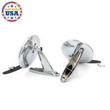 PAIR CHROME DOOR OR FENDER MIRROR SET FIT FOR FORD FALCON FUTURA DELUXE 1960-70 picture