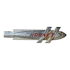 1950’s Hudson Hornet Right Side Front Fender Badge Emblem Ornament Chrome Used picture