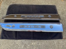 RARE 1968 PLYMOUTH BARRACUDA 340-S HOOD INSERTS — ORIGINAL VINTAGE PAIR picture