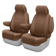 For Pontiac Grand Prix 97-03 Diamond Stitch 1st Row Tan Custom Seat Covers picture
