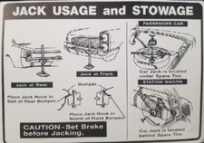 RestoParts Trunk Jacking Instructions Decal 1966 Pontiac GTO Lemans and Tempest  picture