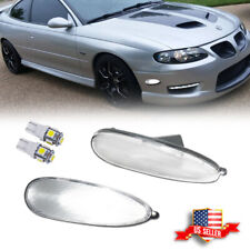 For 2004 2005 2006 Pontiac GTO Clear White LED Front Bumper Side Marker Lights picture