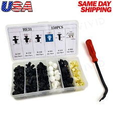 150pc Set Plastic Rivets Fender Bumper Push Pin Clips w/ Removal Tool for Dodge picture