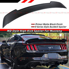 FOR 2015-2022 FORD MUSTANG GT MATTE BLACK MD STYLE HIGHKICK TRUNK SPOILER WING picture