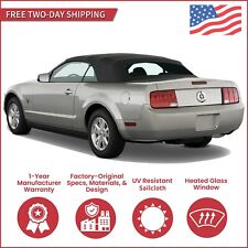 2005-14 Ford Mustang Convertible Soft Top w/ DOT Approved Heated Glass, Black picture