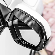 2x Car Carbon Fiber Black Rearview Side Mirror Rain Visor Guard Car Accessories picture