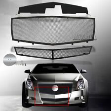 Fits 08- 13 Cadillac CTS Black Stainless Steel Mesh Grille Grill Insert Combo picture