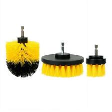 3 Pcs Brush Cleaing Tools Yellow Round Car SUV Electric Bristle Drill Tub Rotary picture