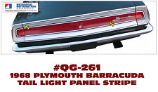 GE-QG-261 1968 PLYMOUTH BARRACUDA - REAR TAIL LIGHT PANEL STRIPE - LICENSED picture