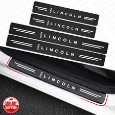 4x Lincoln Car Door Plate Sill Scuff Cover Anti Scratch Decal Sticker Protector picture
