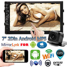  7'' Car Stereo Radio GPS Navi MP5 Player 2DIN Wifi Bluetooth Android 8.1 Camera picture