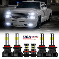 For Chevy Silverado 1500 2500 HD 2003-2005 2006 LED Headlights+Fog Lights Bulbs picture