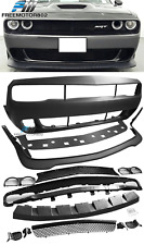 Fits 15-22 Dodge Challenger Front Full Bumper Cover & HC Style Lip Unpainted PP picture