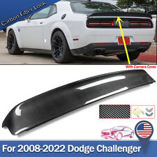 For 08-2022 Dodge Challenger Carbon Fiber Look Hellcat Style Trunk Spoiler Wing picture