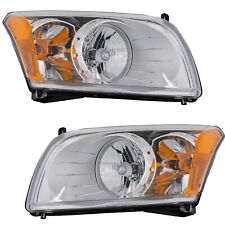 Front Headlights Headlamps Lights Lamps LH & RH Pair Set for 07-12 Dodge Caliber picture