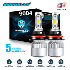 3-Side White 9004 LED High Low Beam Headlight Bulbs for Dodge RAM 1500 1994-2001 picture