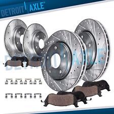 Front Rear Drilled Rotor Ceramic Brake Pads for Chevy Malibu Limited Buick Regal picture
