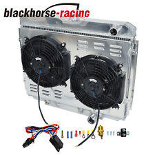 FOR 1967-1970 Ford Mustang / Mercury Cougar 3Row Radiator& Shroud Fan& Relay Set picture