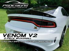 PSDesigns 2 PC VENOM *V2* 2015+ Fits on Dodge Charger Rear WickerBill Spoiler picture