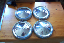 OE vintage set of 4 early 60s Ford Falcon dogdish hubcaps, imperfect survivors picture