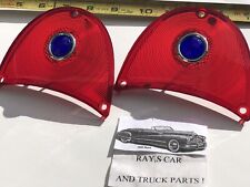 NEW PAIR OF 1957 CHEVROLET BEL AIR / 150 AND 210 BLUE DOT TAIL LIGHT LENS  picture