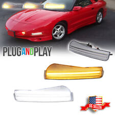 Switchback LED Clear Front DRL Signal Lights For 93-97 Pontiac Firebird Trans Am picture