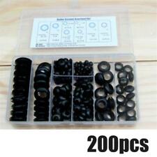 200PC Portable Car Rubber Grommet Set Electrical Wire Gasket Kit w/ Storage Case picture