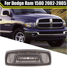 Front Grille For DODGE RAM 1500 2002-2005 rebel style W/ Letters&LED Honeycomb picture