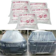 5 PACK Clear Plastic Temporary Universal Disposable Car Cover Rain Dust Garage picture