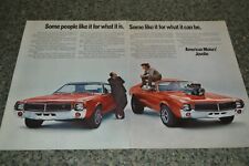 â˜…â˜…1970 AMC JAVELIN SST / BLOWN DRAG CAR ORIGINAL ADVERTISEMENT PRINT AD 70 AMX picture