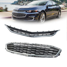 For 2016-2018 Chevrolet Malibu Front Bumper Upper Lower Honeycomb Grille Chrome picture