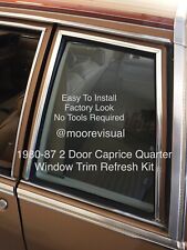 1980-87 Chevrolet Box Chevy Caprice Quarter Window Chrome Trim Refresh Kit 1/4  picture