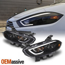 Fit 13-16 Dodge Dart HID Model Projector LED Tube DRL Headlights Light picture