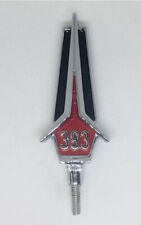 1967 Plymouth Belvedere, Satellite, 383 Hood Ornament Emblem Repro, Black/Red picture