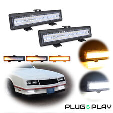 For 81-88 Chevrolet Monte Carlo SS Clear Switchback LED Parking Signal Light Set picture