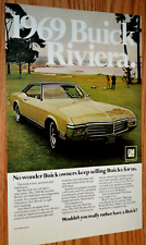 â˜…â˜…1969 BUICK RIVIERA ORIGINAL VINTAGE ADVERTISEMENT PRINT AD-69 430 picture