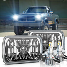 2x Fit Dodge W150/250/350 Ramcharger D100/150/250/350 5x7 7x6 LED Headlights picture