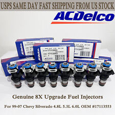 Genuine 8X ACDelco Fuel Injector for Silverado 1500 Sierra Tahoe Yukon 17113553 picture
