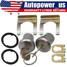Pair of 2 Door Lock Cylinder Set For Chevy Chevrolet GMC Truck SUV Oldsmobile picture