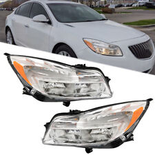 Pair Set For 2011 2012 2013 Buick Regal Headlight Replacement Halogen Clear L+R picture