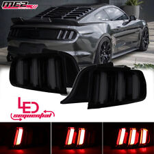 For 2015-2023 Ford Mustang LED Tail Lights Sequential Turn Signal Black Smoked picture