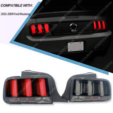 Set Tail lights For 05-09 Ford Mustang GT Taillights Sequential LED Lamps Black picture