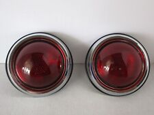 TAIL LIGHTS WITH MOUNTING PADS 1950 PONTIAC STYLE  PAIR #8258 picture