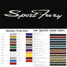 ACC 1962-1969 Plymouth Sport Fury Custom Sport Fury Logo 4pc Loop Floor Mats picture